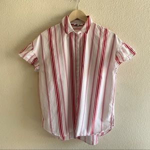 Madewell | Central Ruffle Sleeve Carey Stripe Top